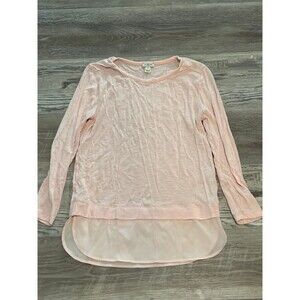 J.Crew Pink Long Sleeve with layered shirt swoop size XXS